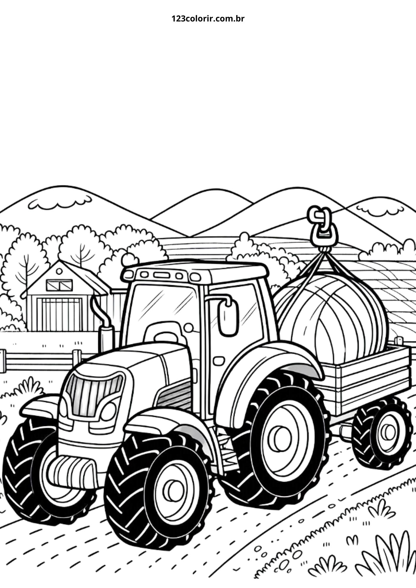 atividade infantil trator John Deere