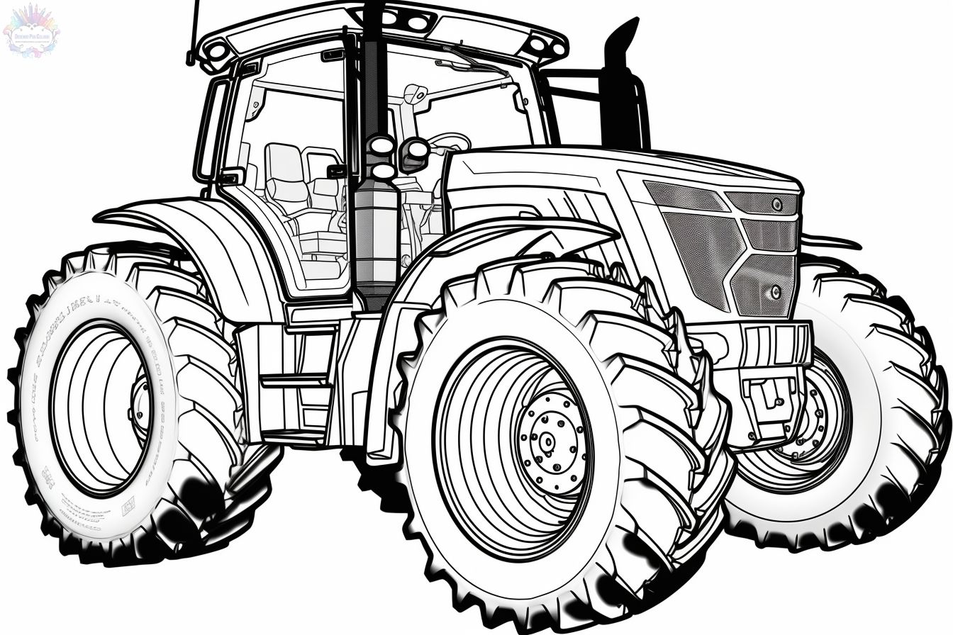 desenho trator John Deere para imprimir
