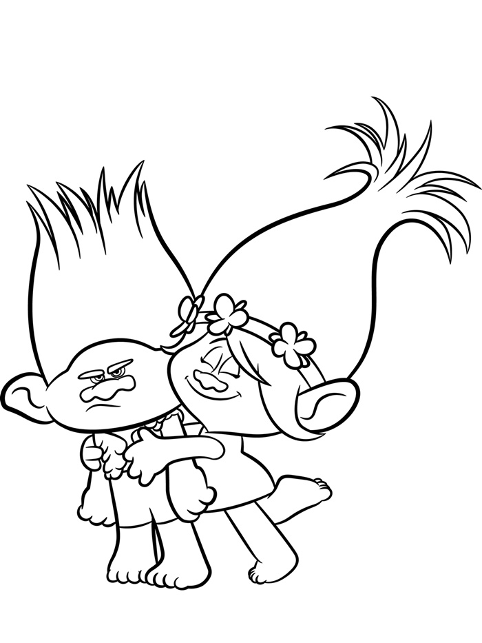 desenho para colorir Trolls 3