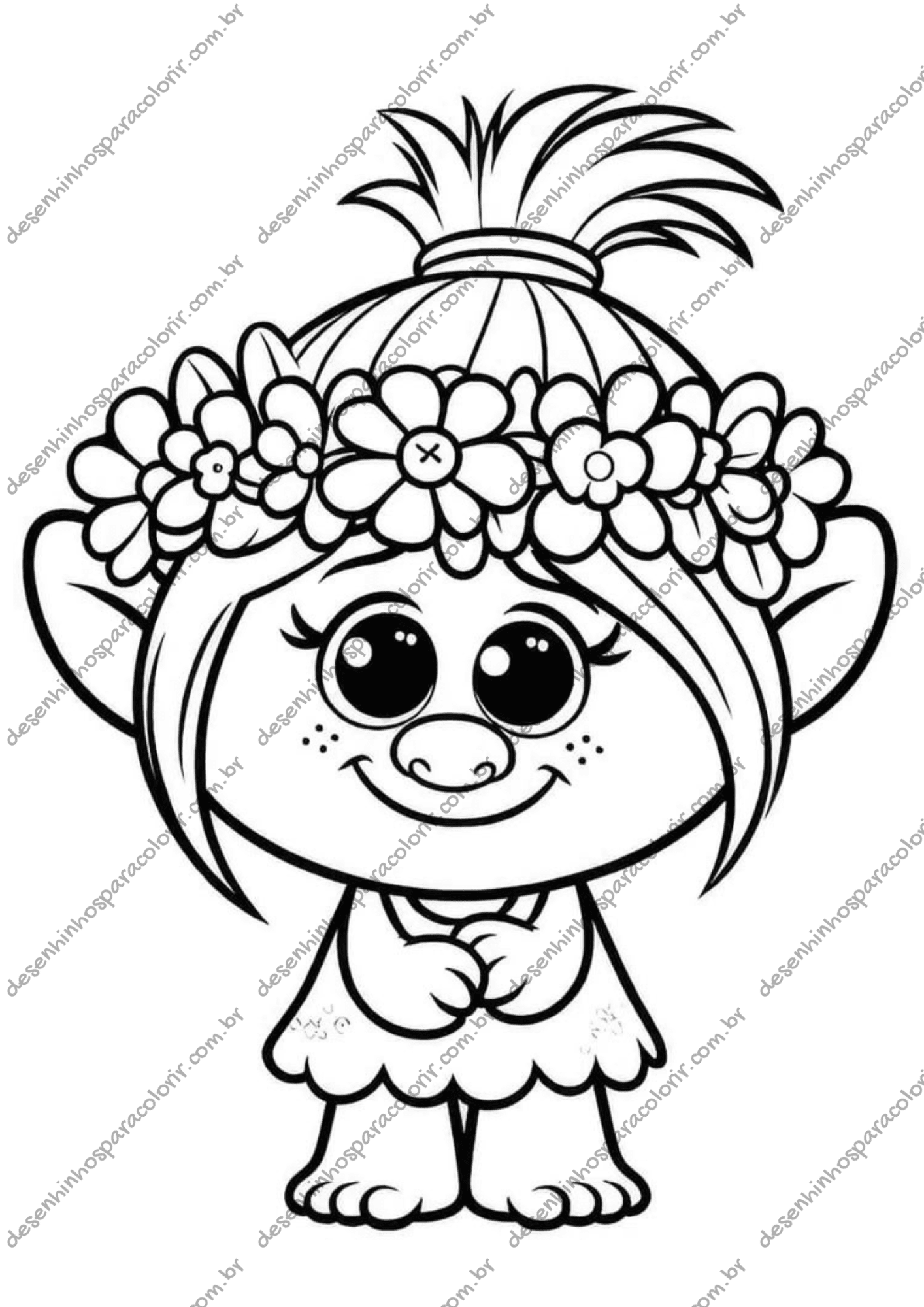 desenho da Poppy para colorir