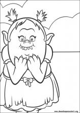 folhas para colorir Trolls