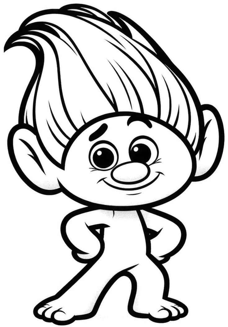 papel para imprimir desenhos Trolls