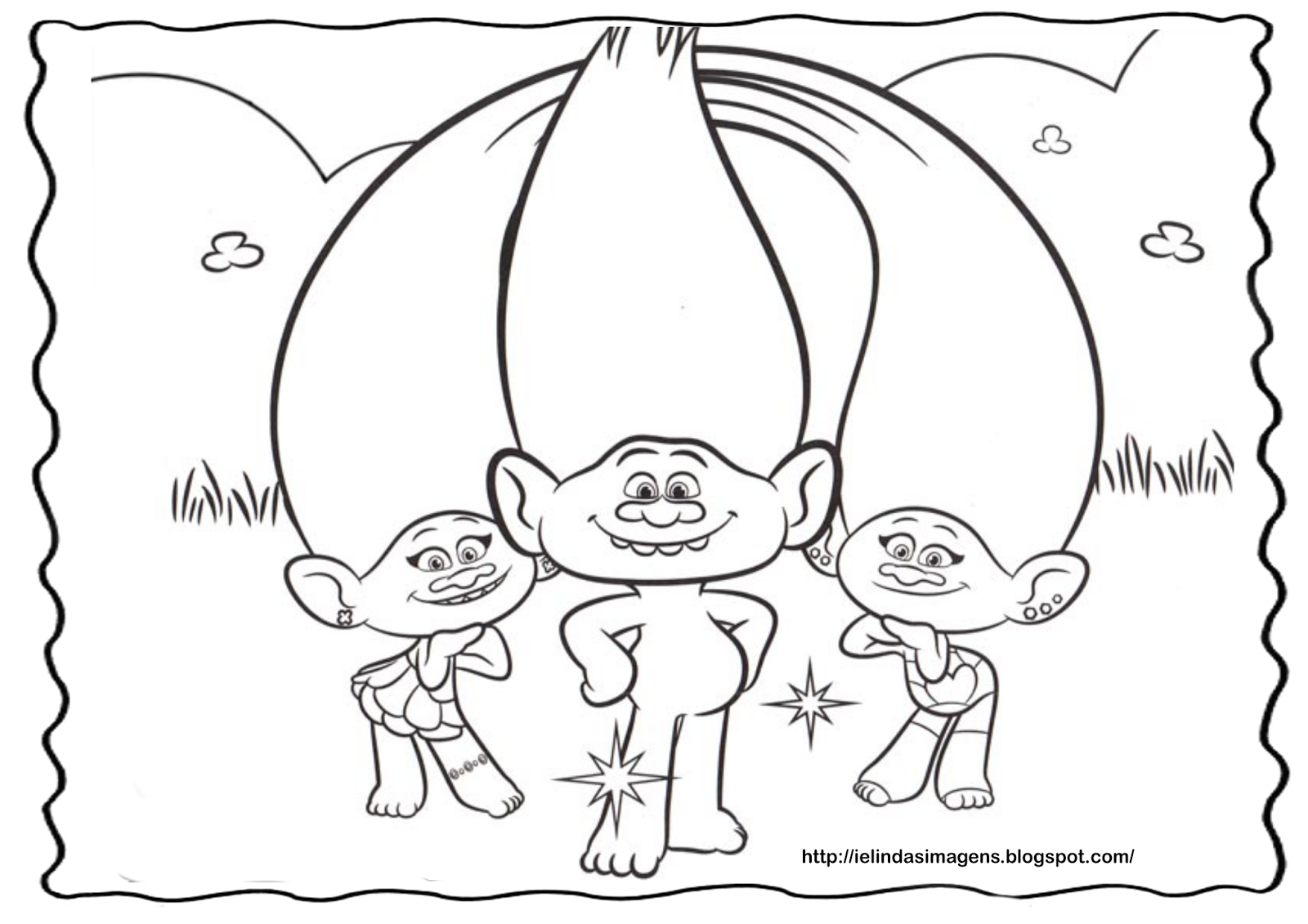 atividade infantil Trolls