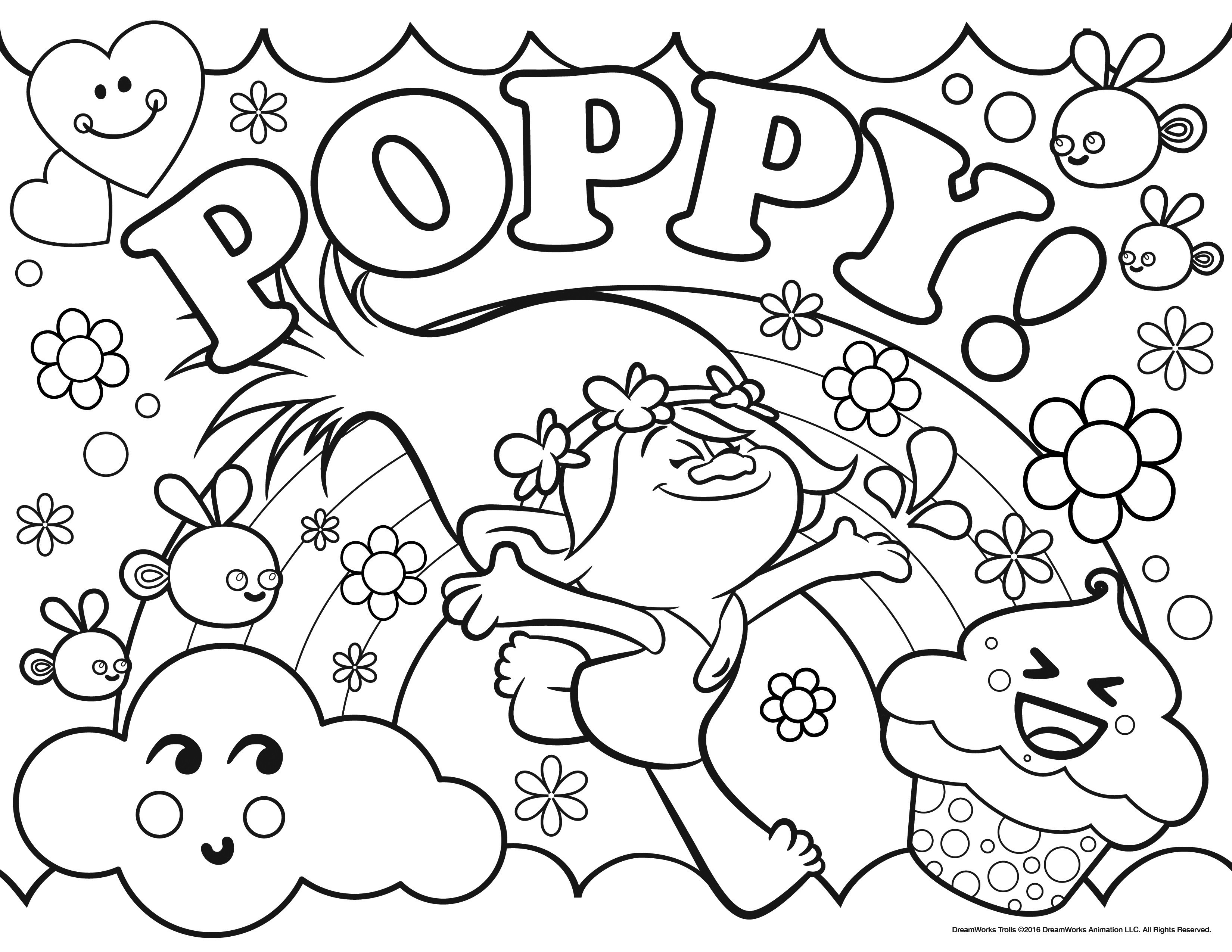 imprimir desenhos Trolls
