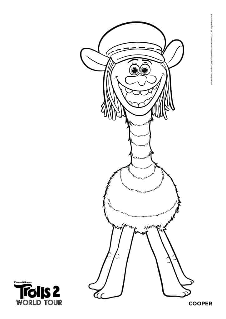 folhas para colorir Trolls