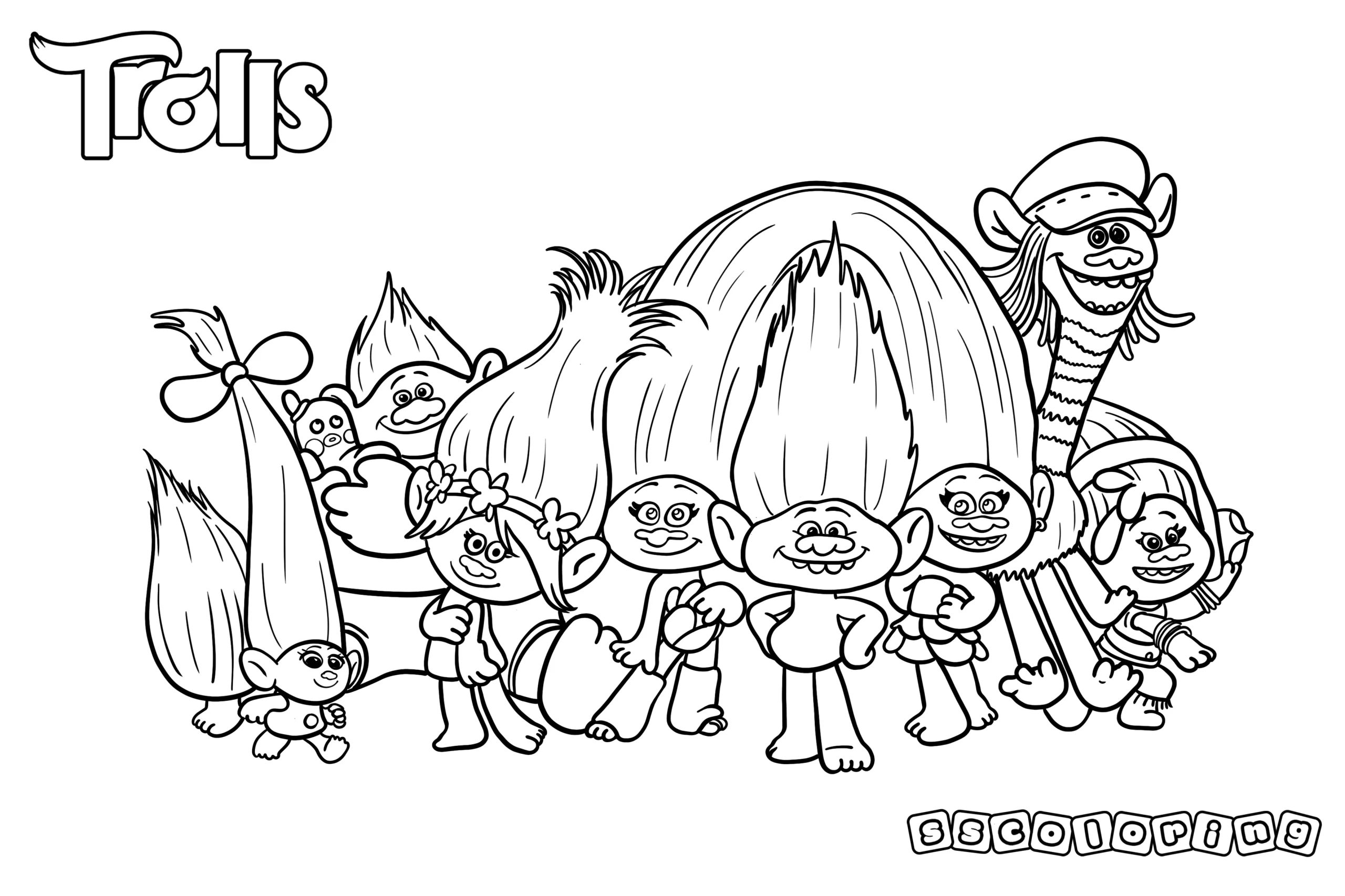 cores para personagens Trolls