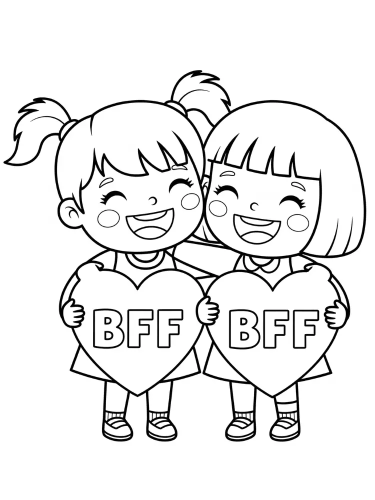 desenho para imprimir bff