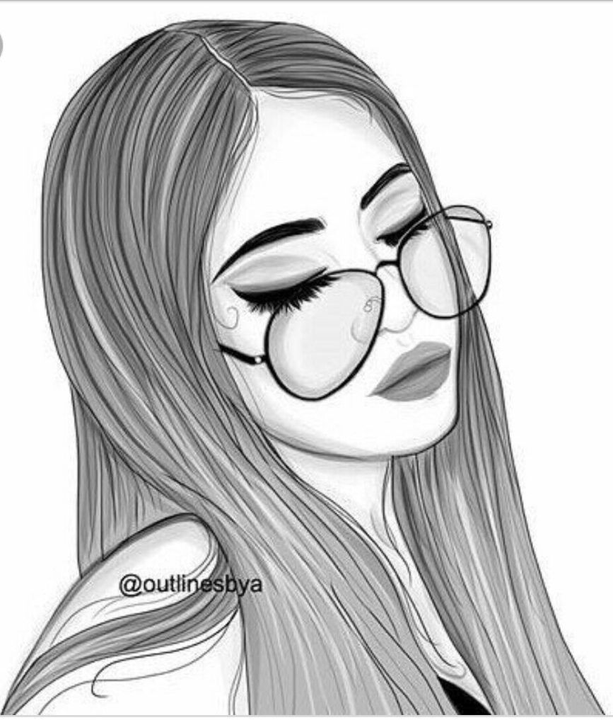 desenhos tumblr de meninas para colorir