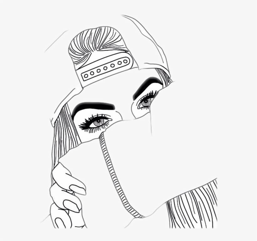 desenhos tumblr de meninas para colorir