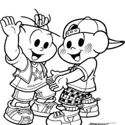 turma da mônica jovem mangá colorir