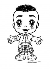 mônica jovem para colorir