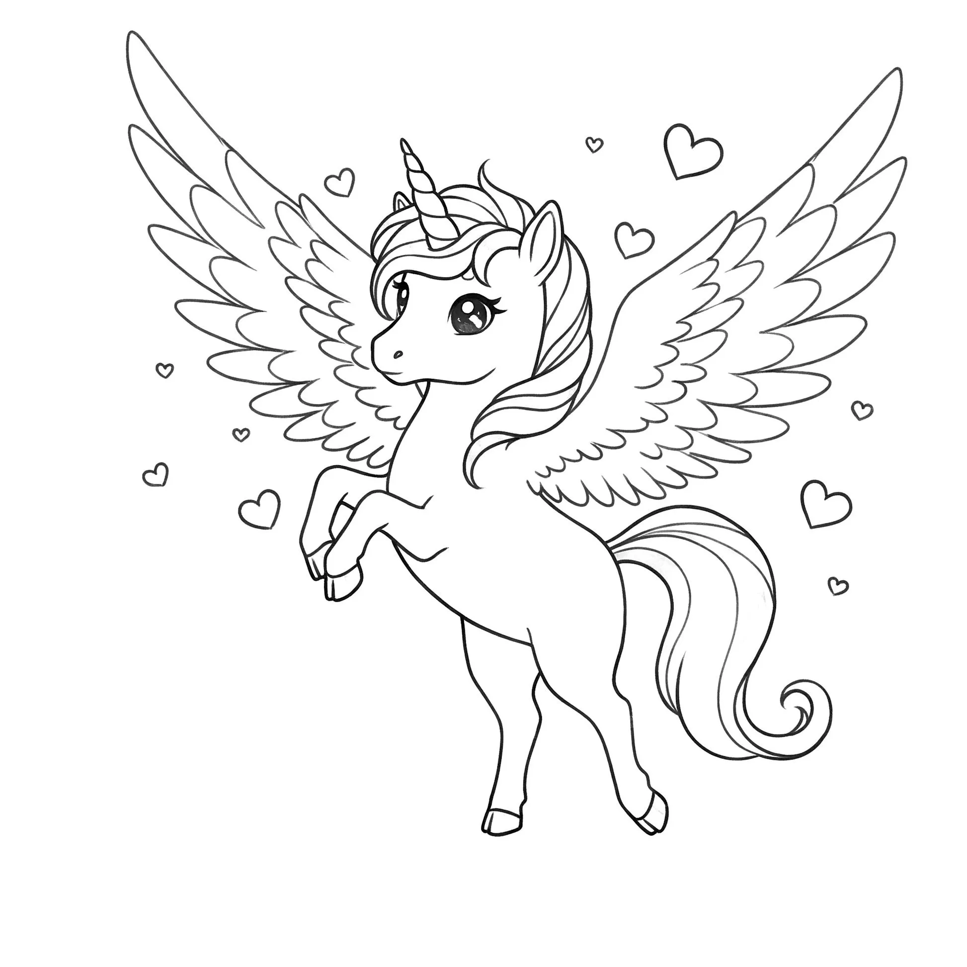 desenho para colorir unicórnio