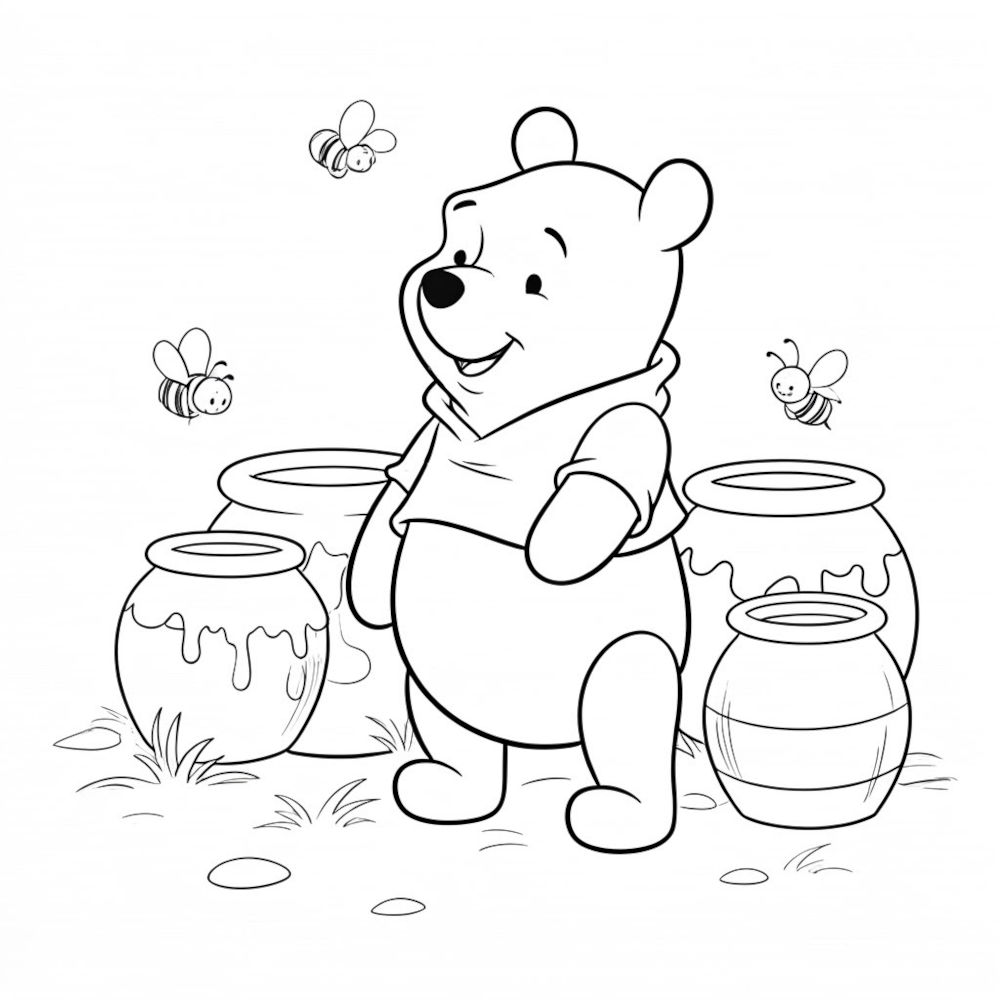 ursinho pooh para colorir grátis