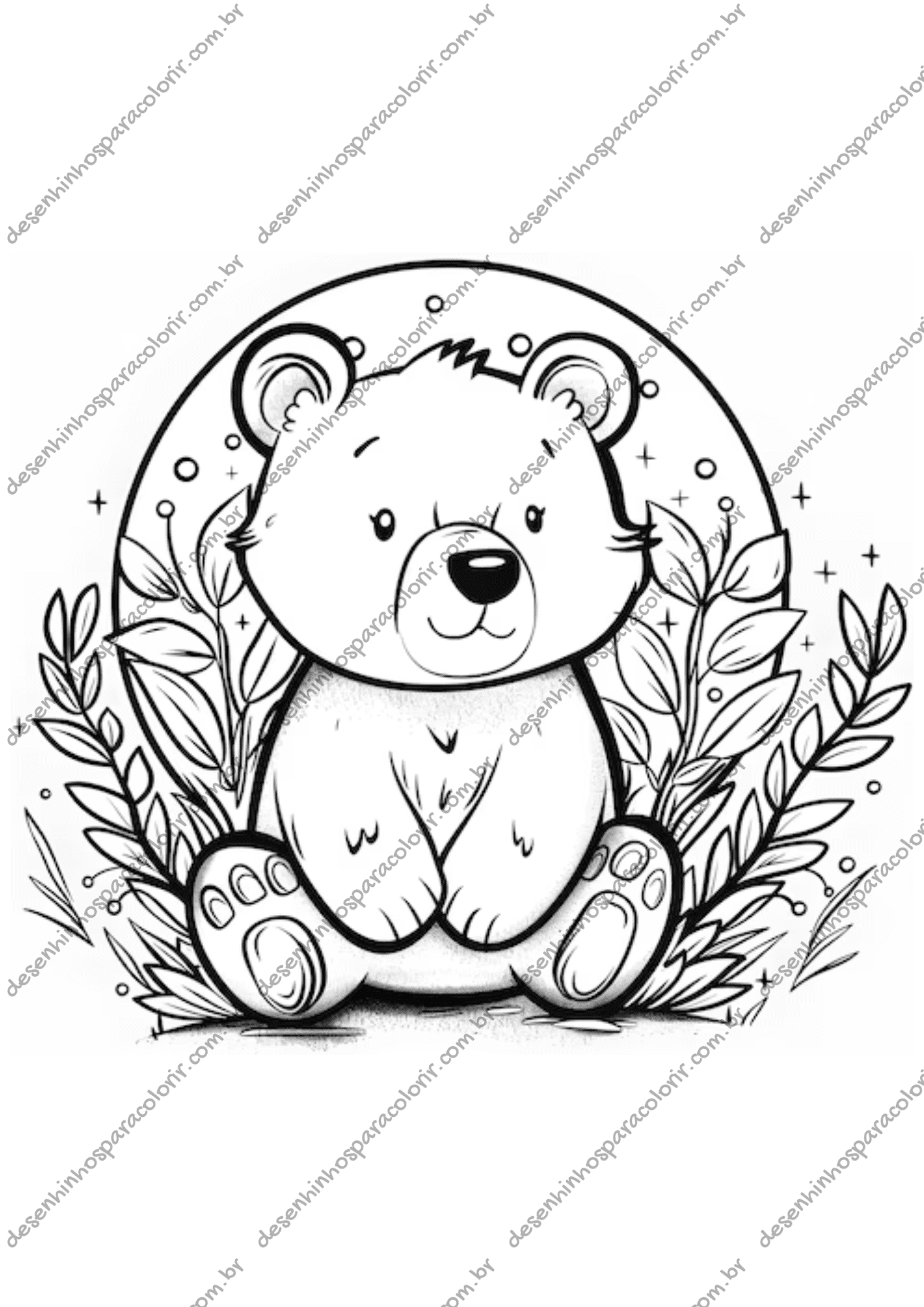 desenho de urso polar para colorir