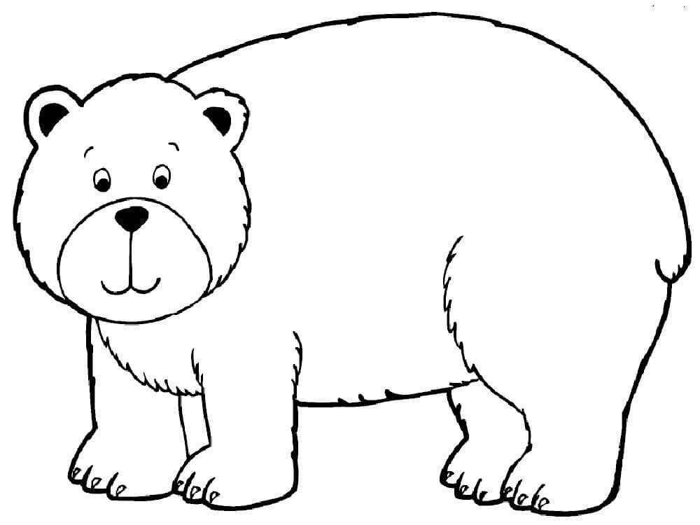 desenho de urso simples para criança