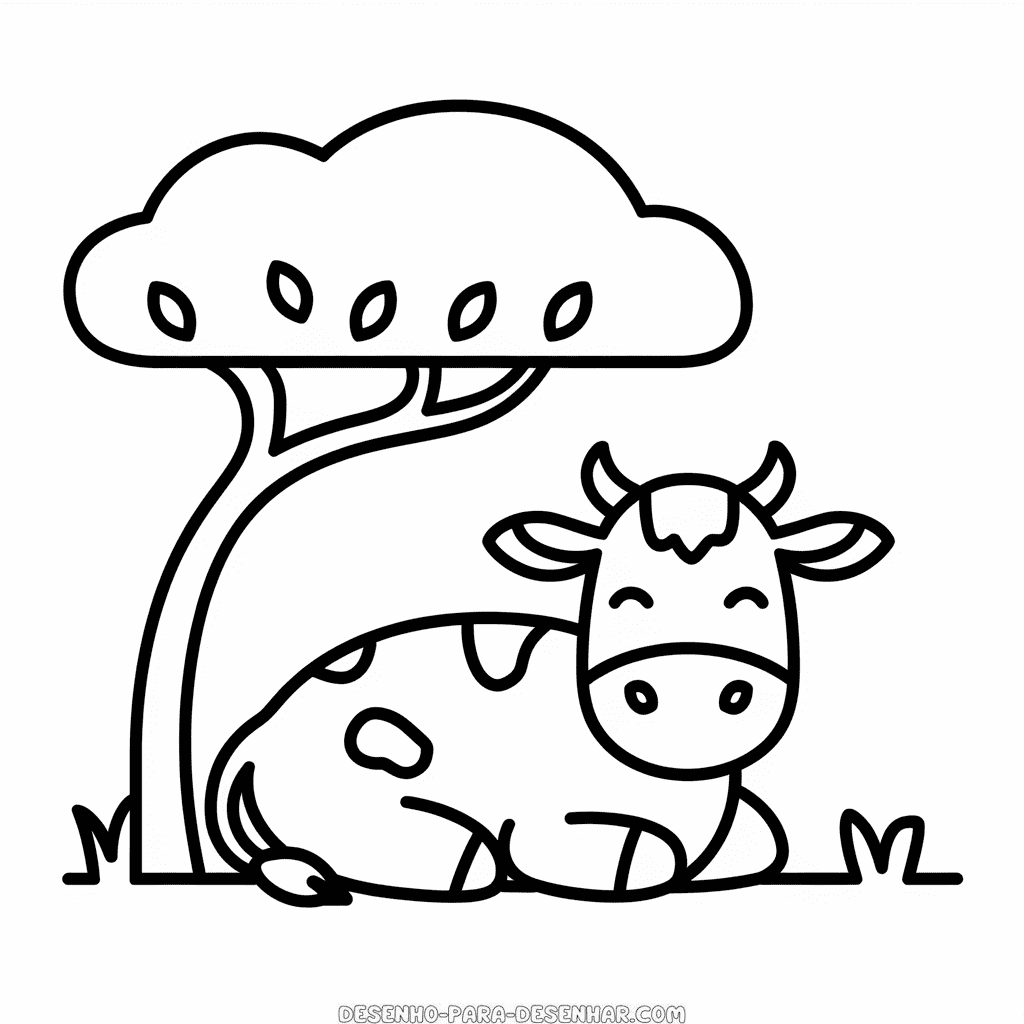 vaca holandesa para colorir