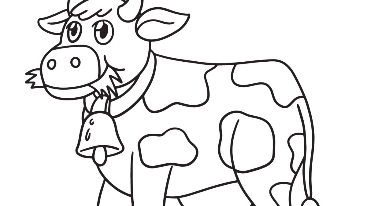desenho de vaca fofa para colorir