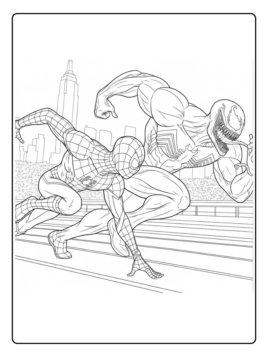 desenho simbionte para colorir