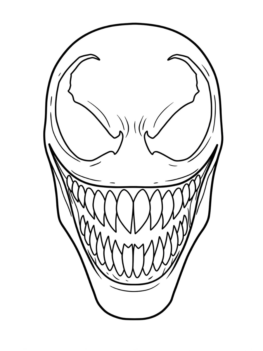 desenho venom detalhado