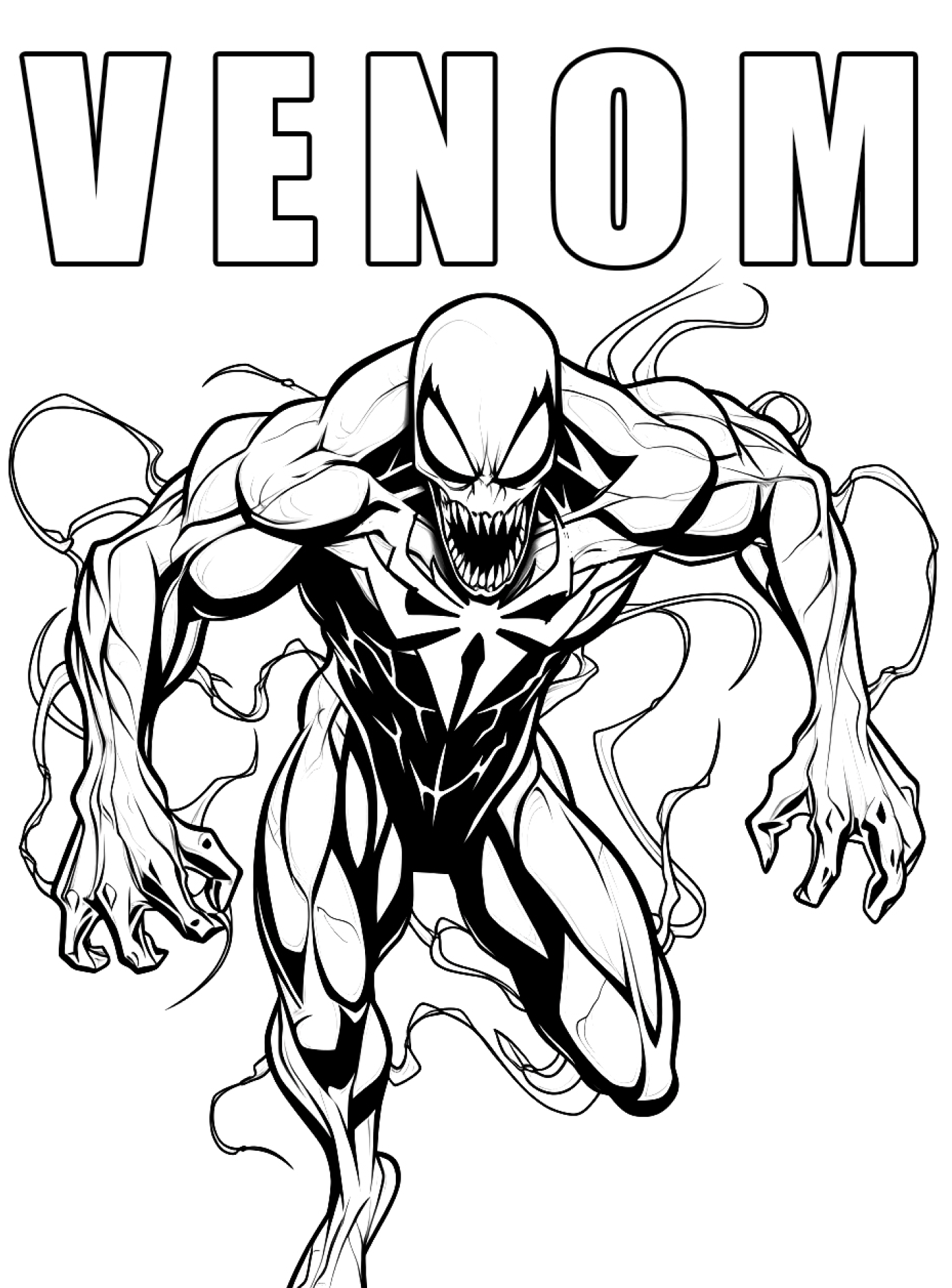 desenho simbionte para colorir