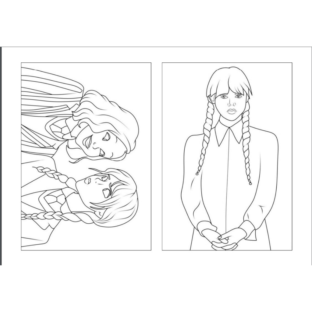 desenho da wandinha para imprimir