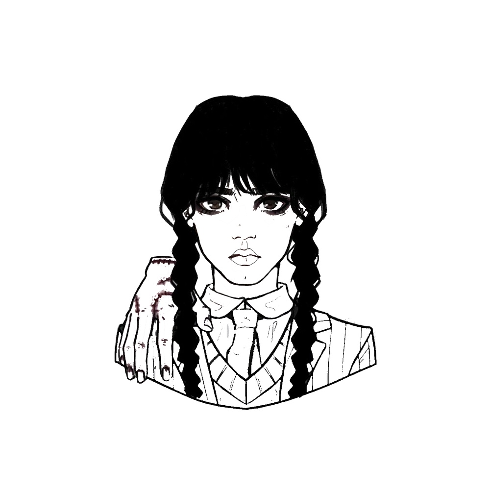 desenho da wandinha para criancas