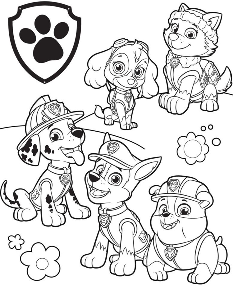 desenho patrulha canina para colorir