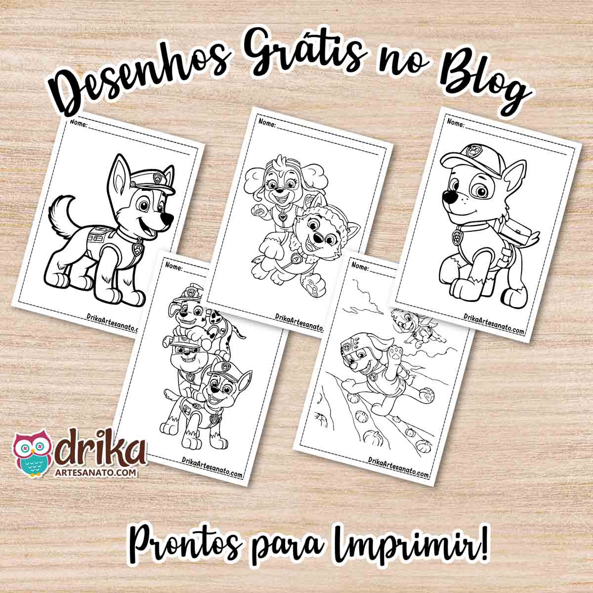 desenho patrulha canina para colorir