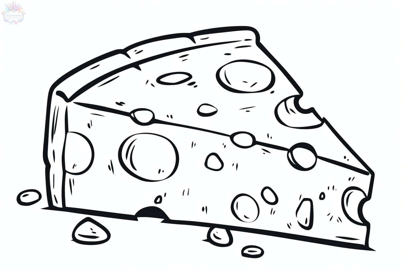 desenho queijo para colorir