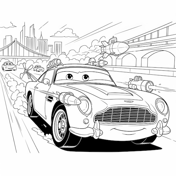 Atividades criativas com desenhos do Relâmpago McQueen para crianças