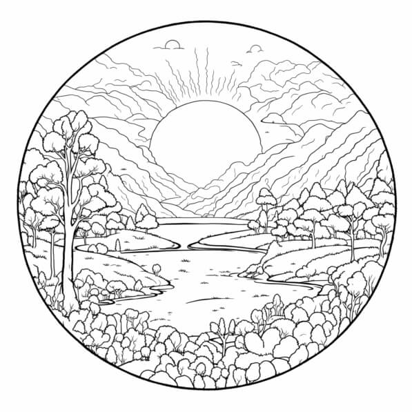 Onde Encontrar Desenhos Gratuitos de Paisagens Naturais com Rios