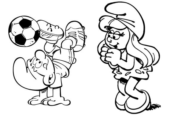 desenho smurf para colorir