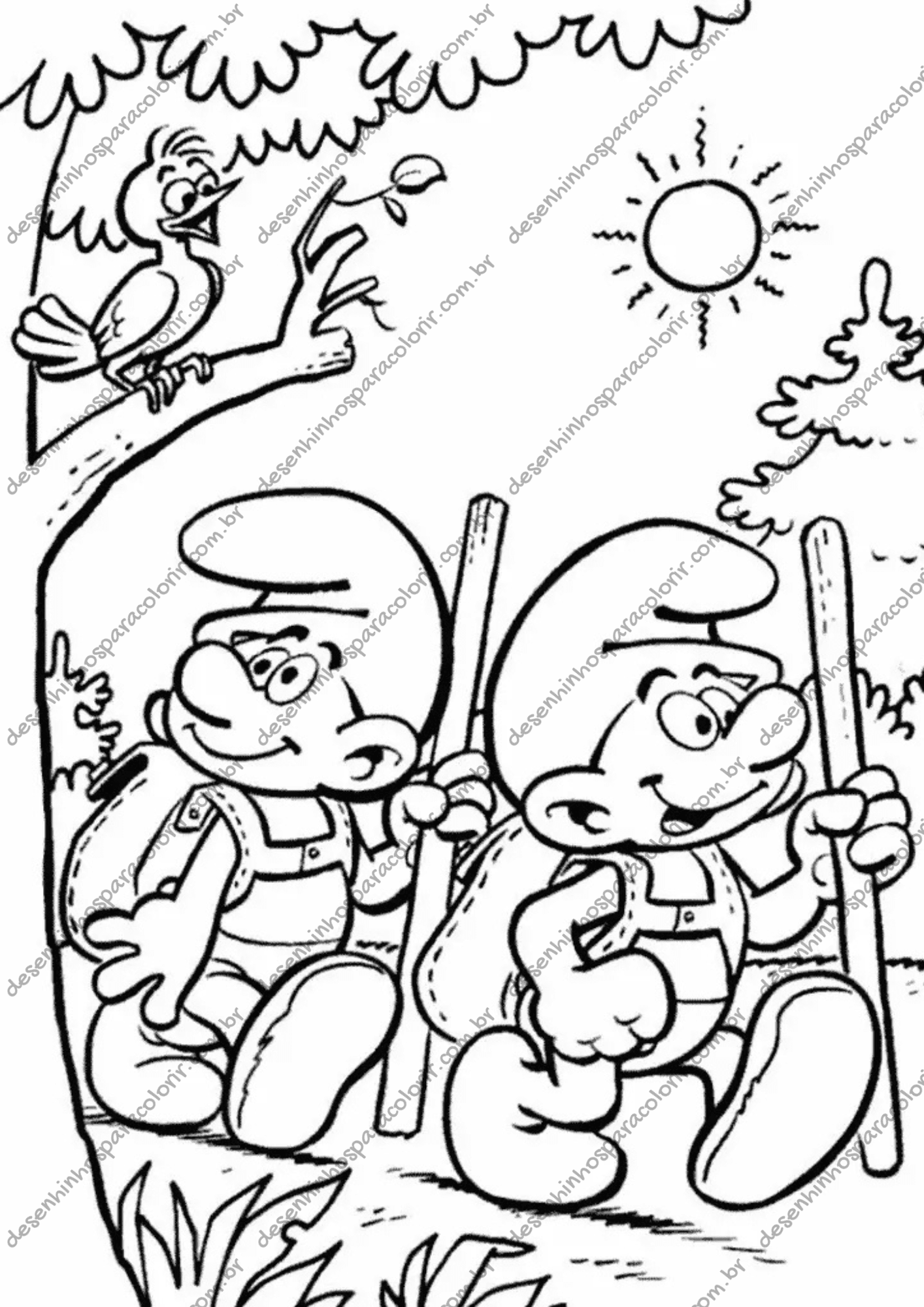 Atividades Educativas com os Smurfs: Colorir e Aprender