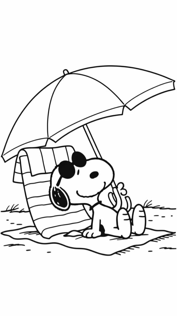 Desenhos de Snoopy para Colorir em Datas Comemorativas: Natal