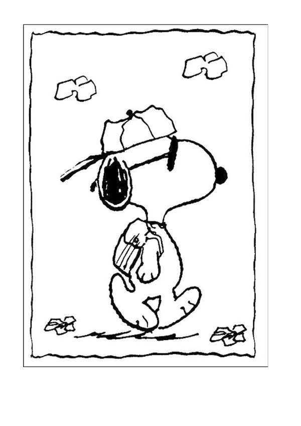 desenho snoopy para colorir