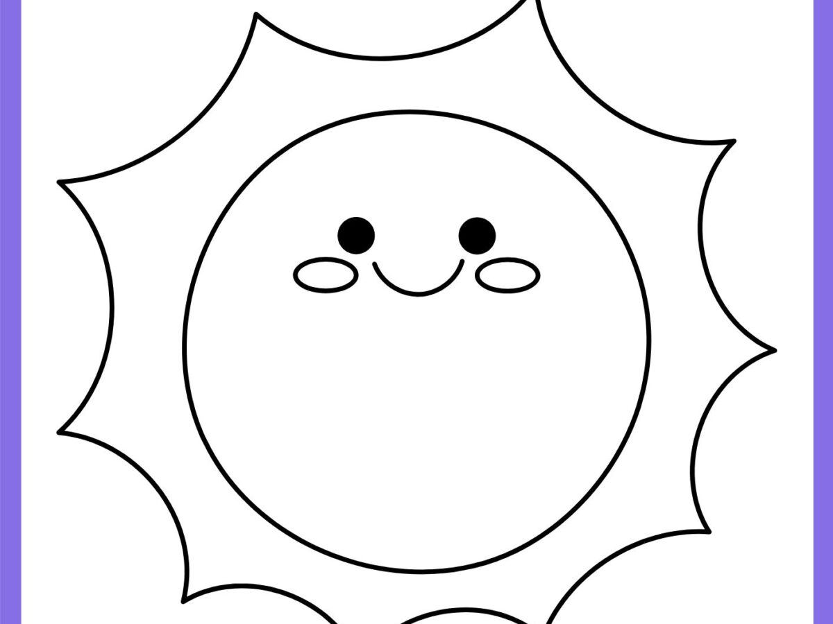 desenho sol para colorir