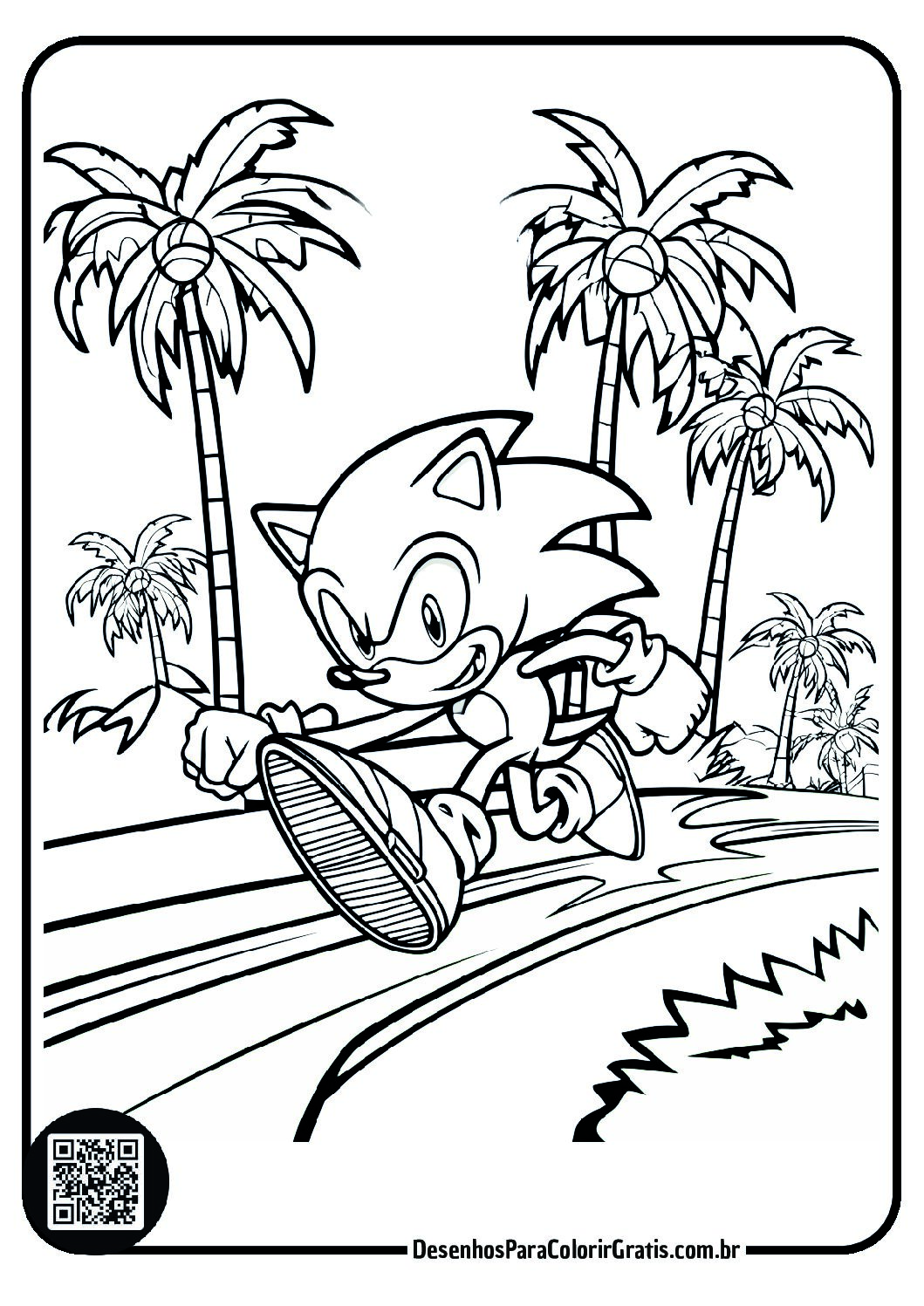 desenho sonic para colorir