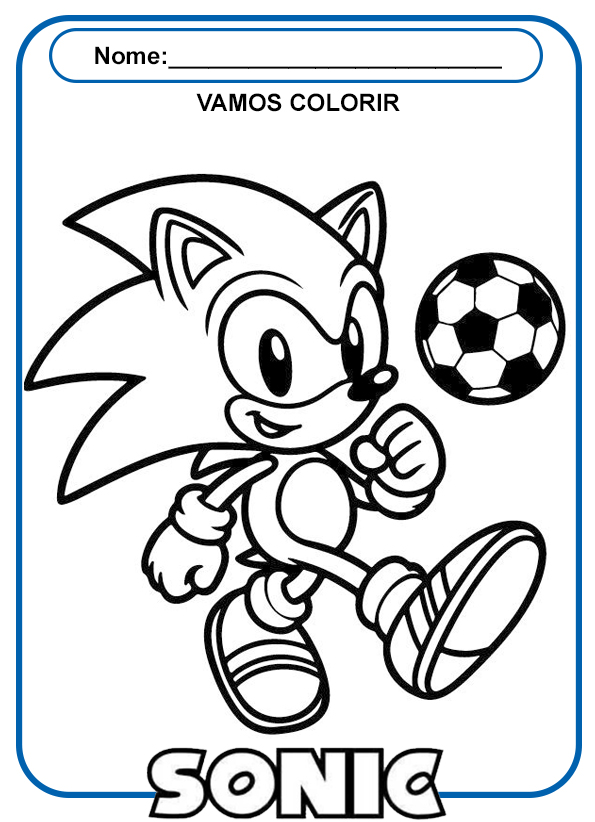 Os Melhores Desenhos do Sonic para Imprimir Grátis em PDF