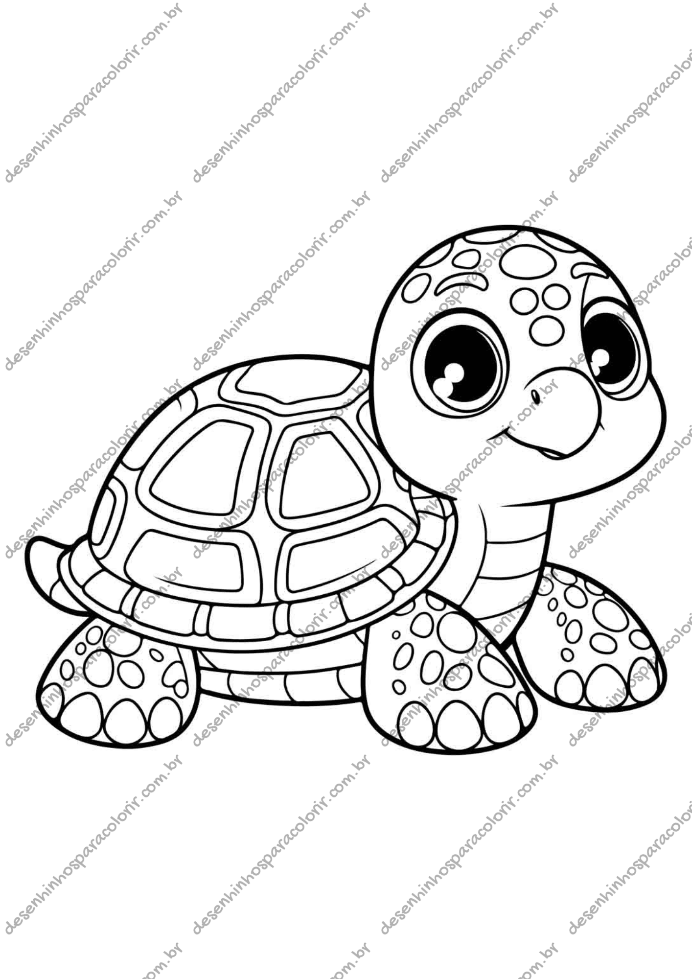 desenho tartaruga para colorir