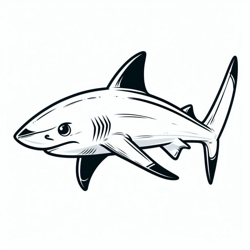 Atividades Criativas com Desenhos de Tubarão para Crianças