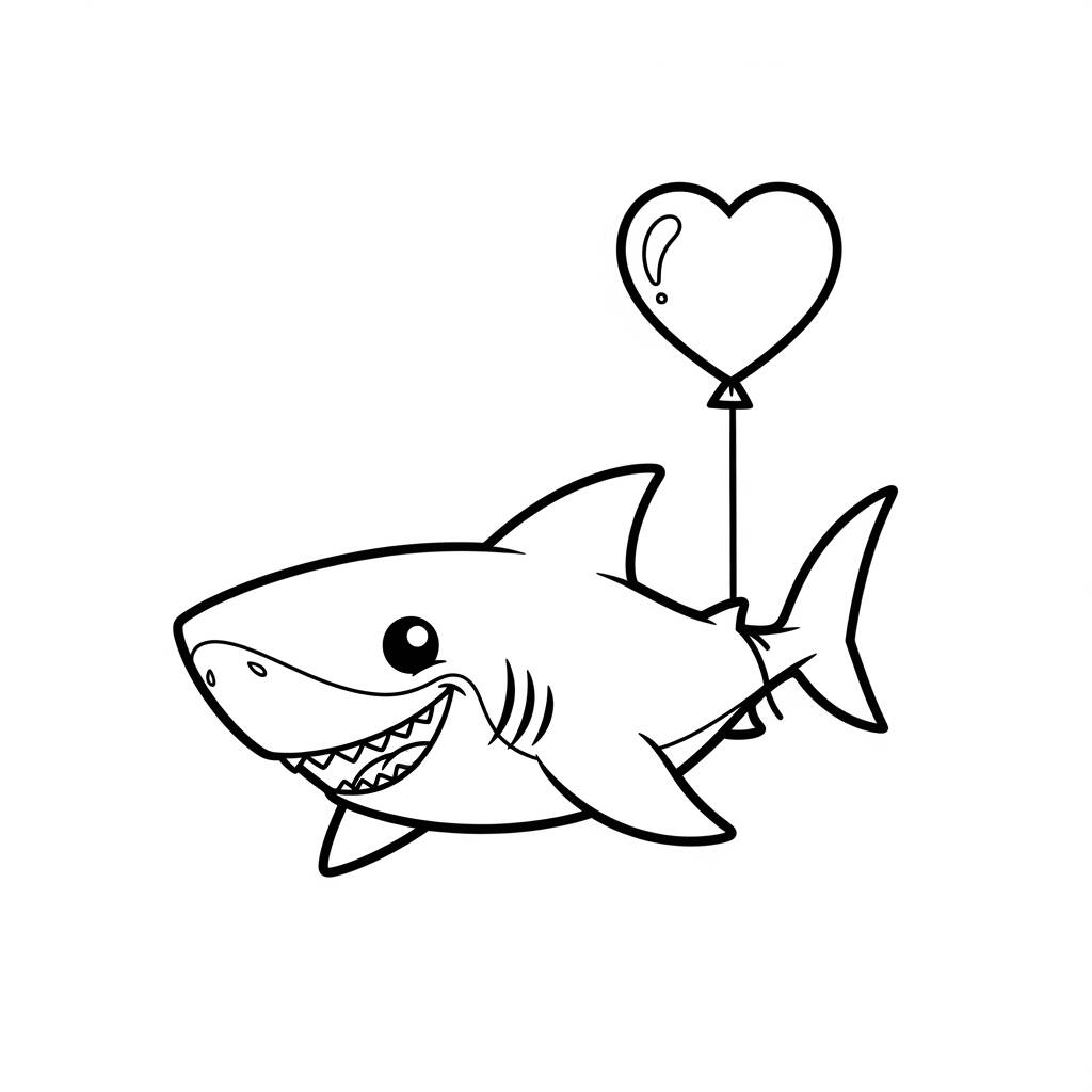 desenho tubarão para colorir