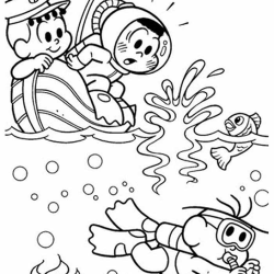 Desenhos do Cebolinha e Cascão: Aventuras para Colorir