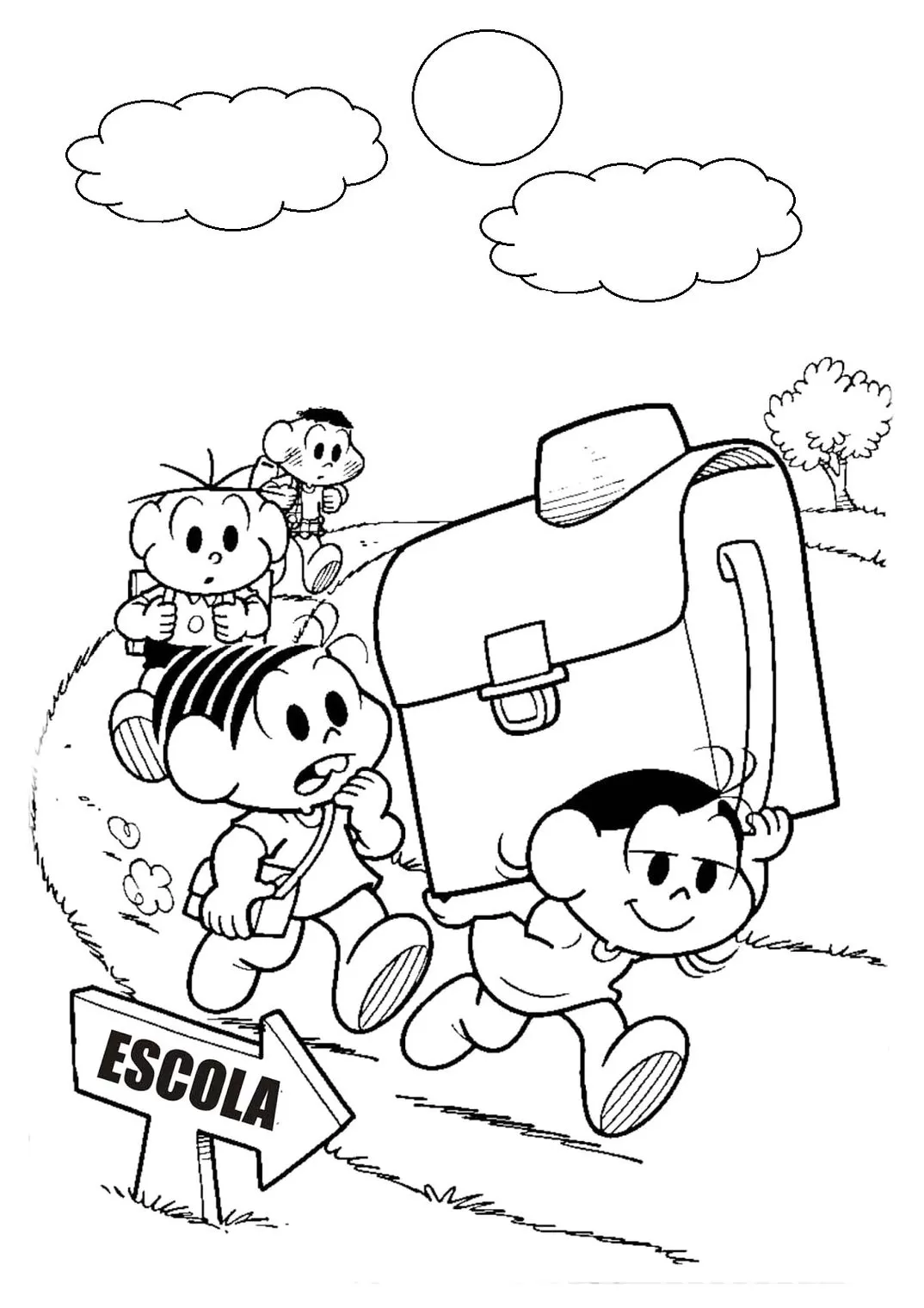 desenho turma da mônica para colorir