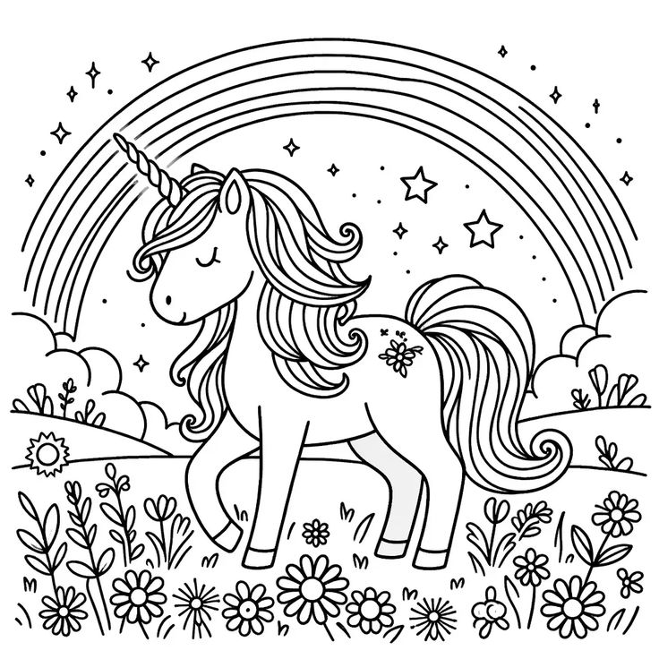 desenho unicornio para colorir