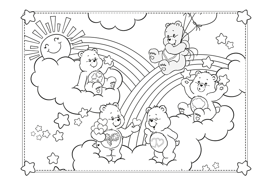 desenho ursinhos carinhosos para colorir