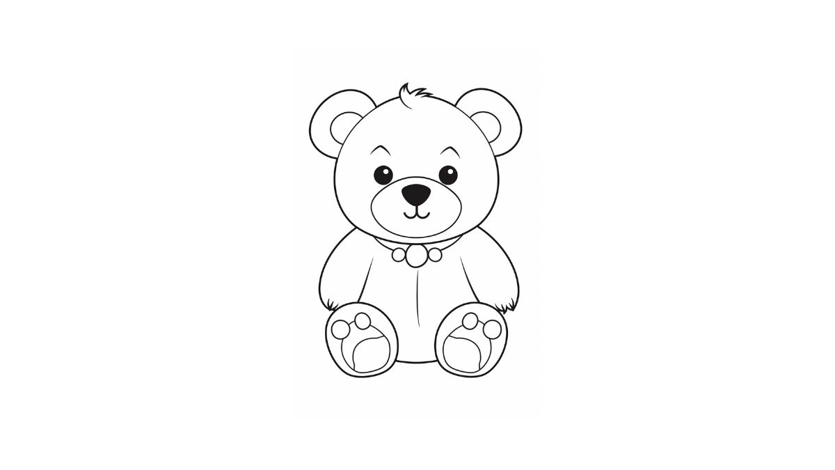 desenho urso para colorir