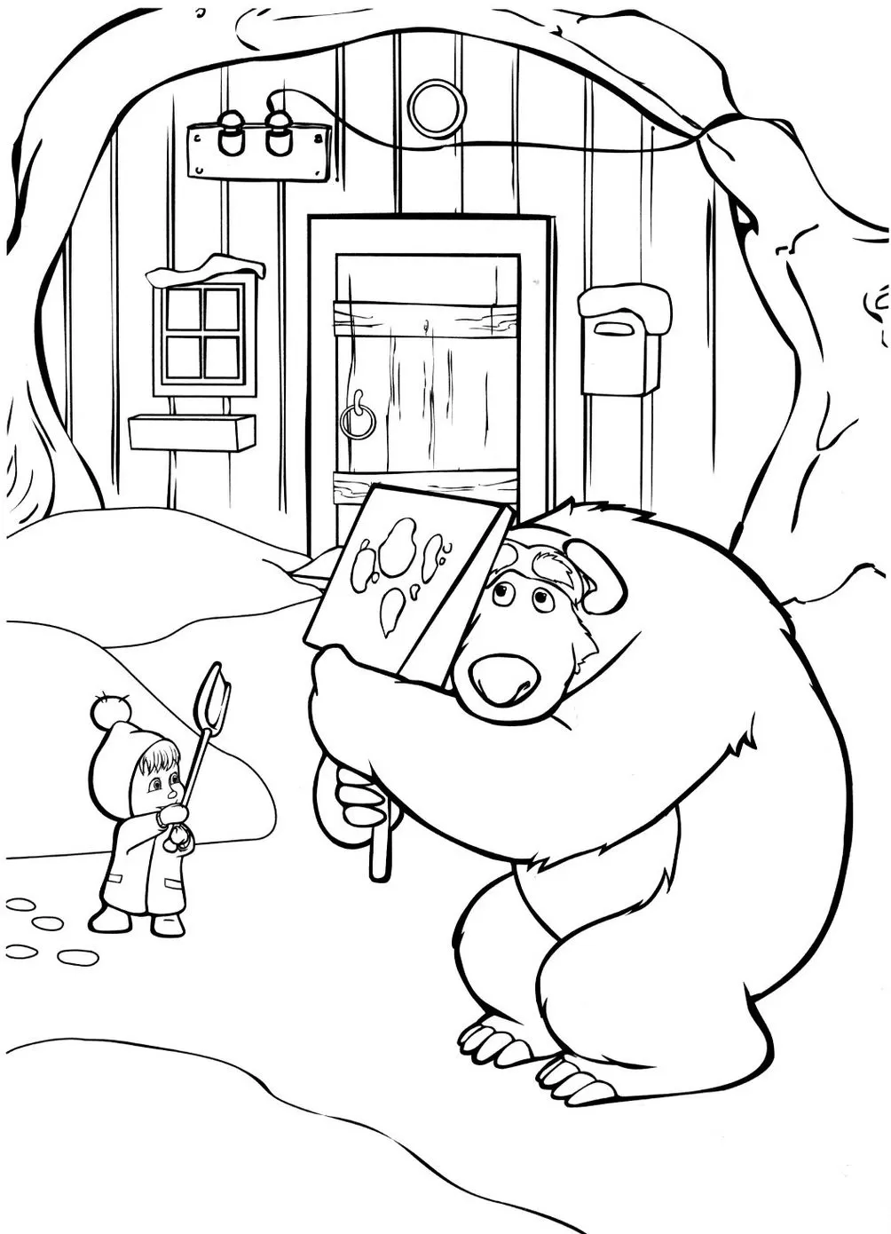 desenho urso para colorir