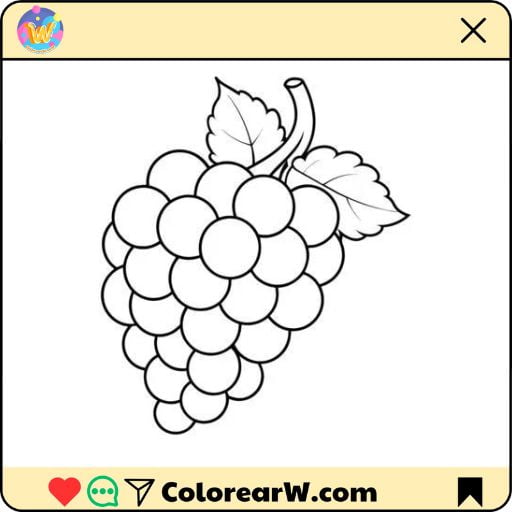 Desenhos de Frutas para Colorir: Além da Uva