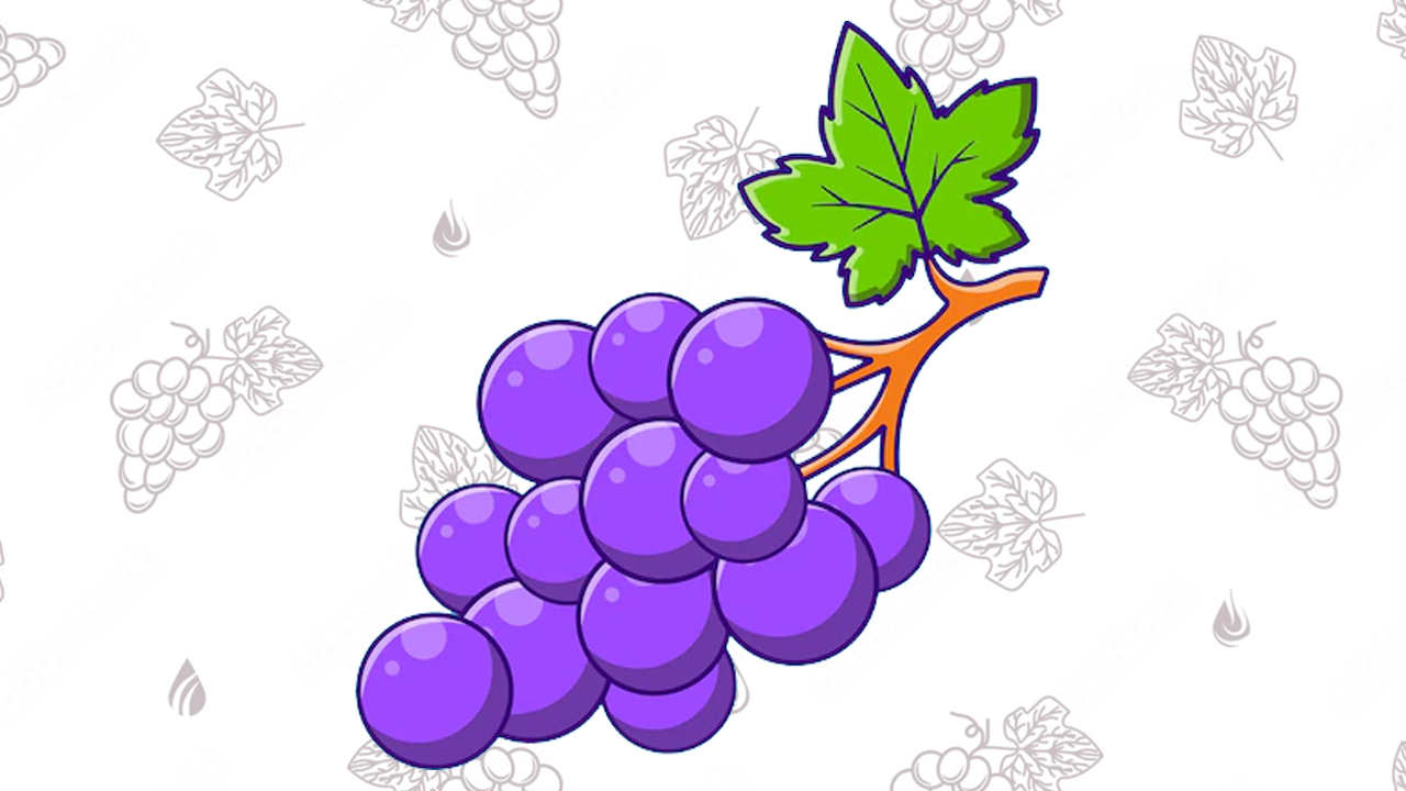 desenho uva para colorir