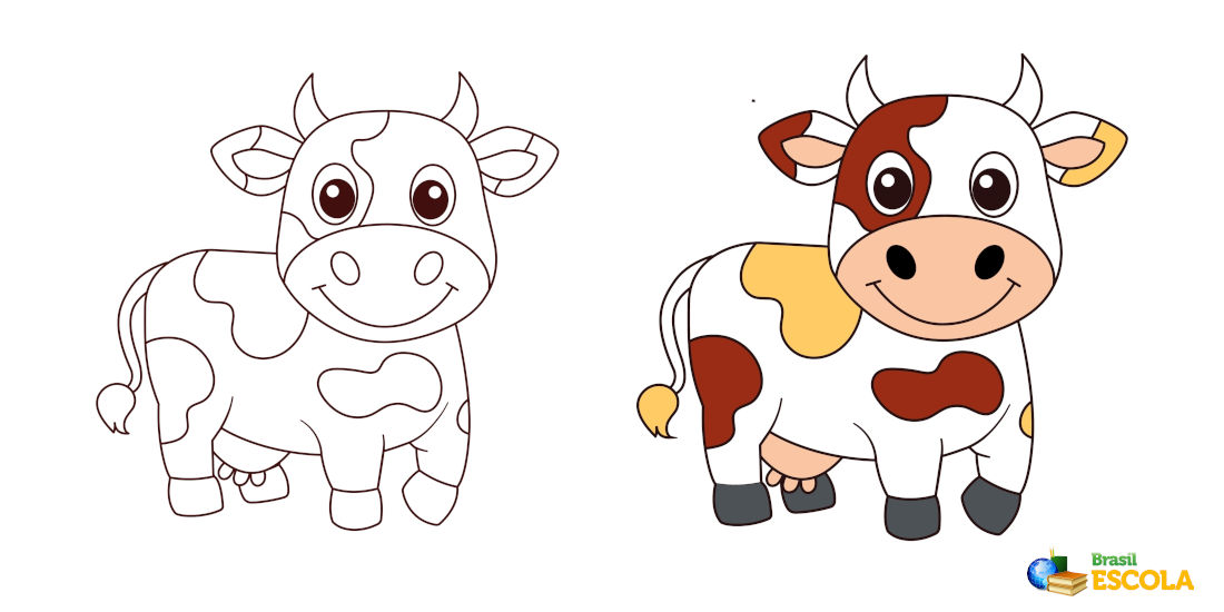 Tutoriais de Colorir: Crie sua Vaca Morango ou Arco-Íris Única
